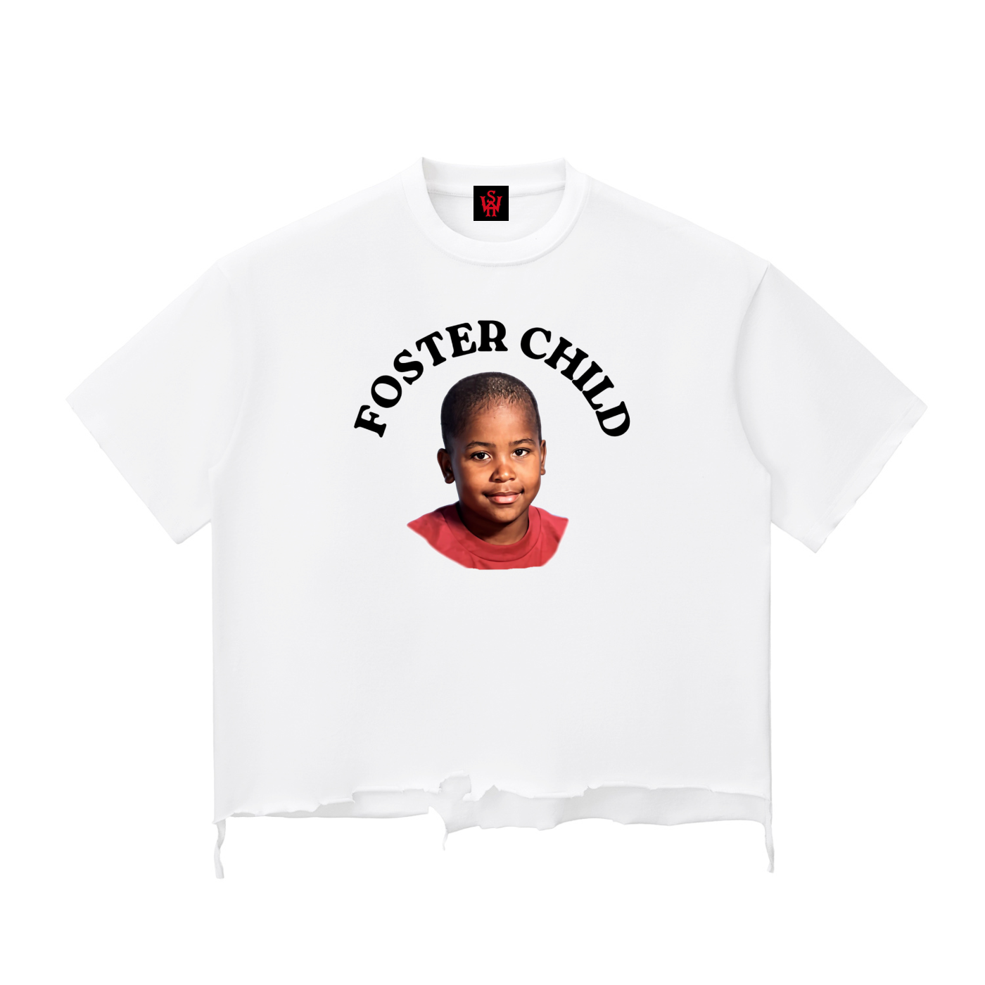 Foster Child Raw-Hem Boxy T-shirt