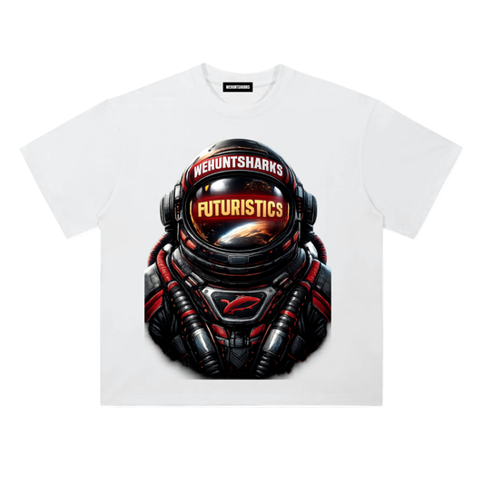 Standard Heavy Graphic Tee: WEHUNTSHARKS Astronaut