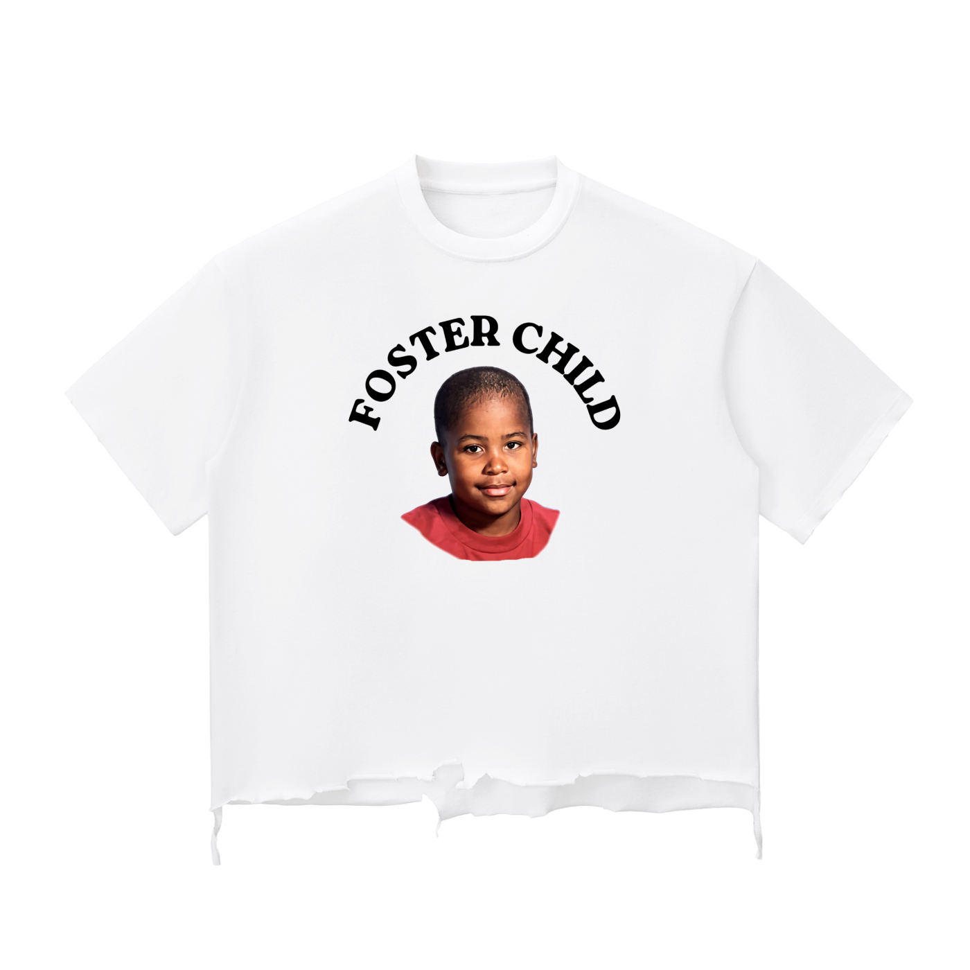 Foster Child Raw-Hem Boxy T-shirt