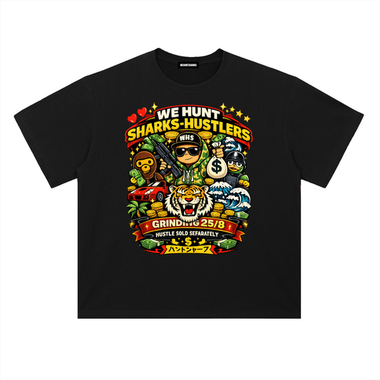 Standard Heavy Graphic Tee: Hustlers World