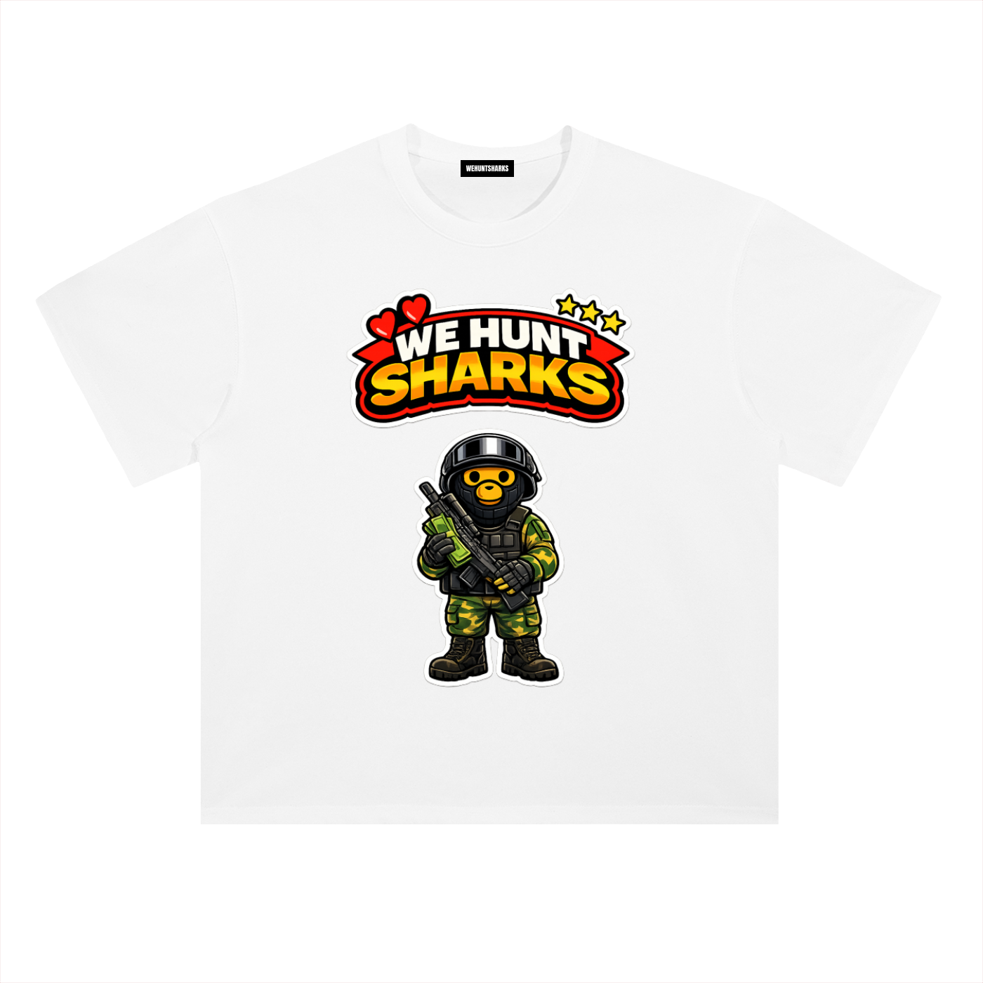 Standard Heavy Graphic Tee: Military Monkey