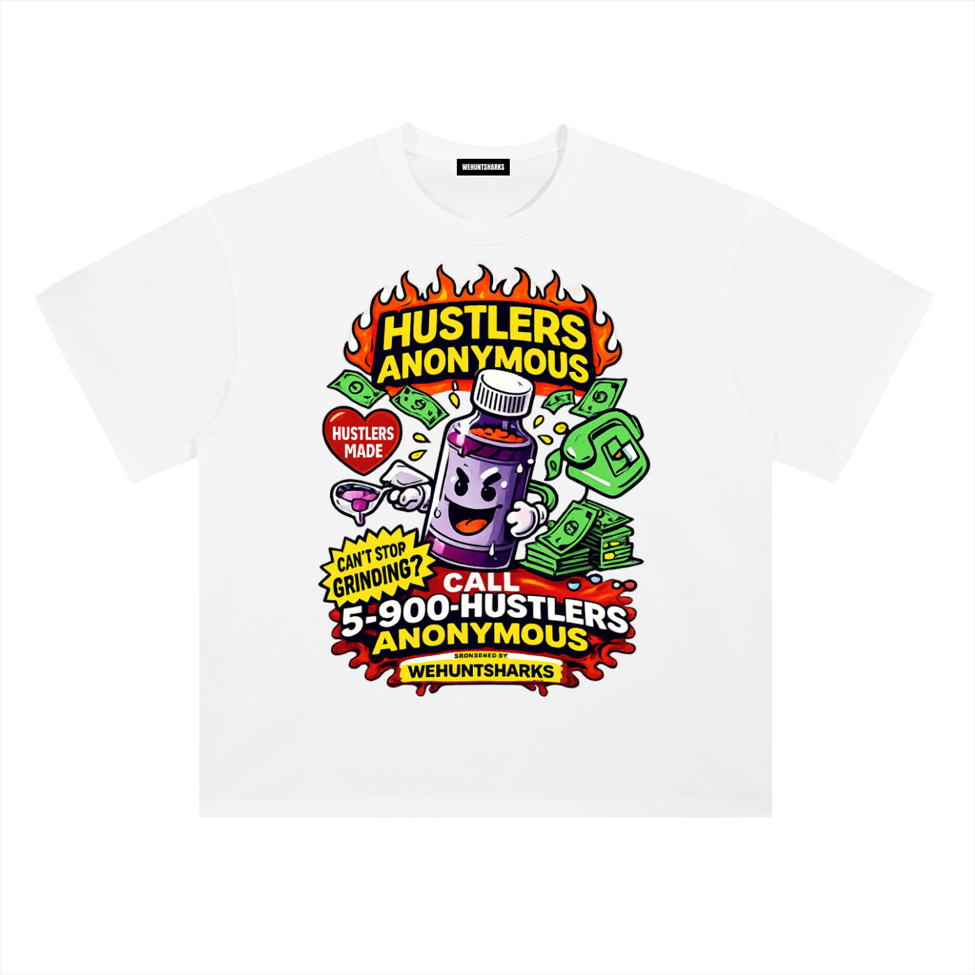 Standard Heavy Graphic Tee: Hustlers Anonymous