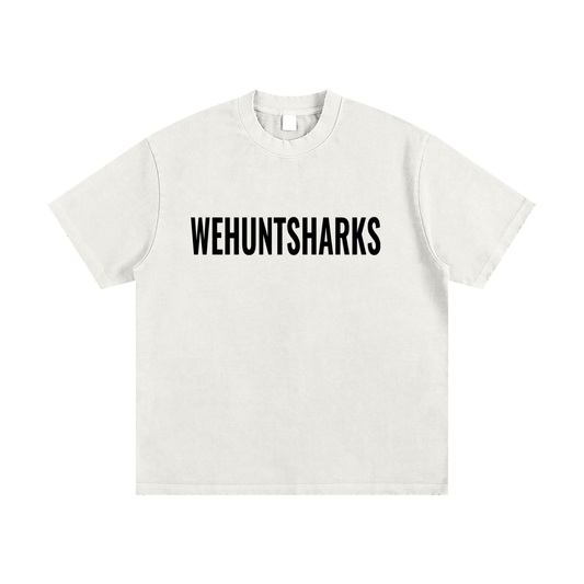 WEHUNTSHARKS T-Shirt (WHT/BLK)