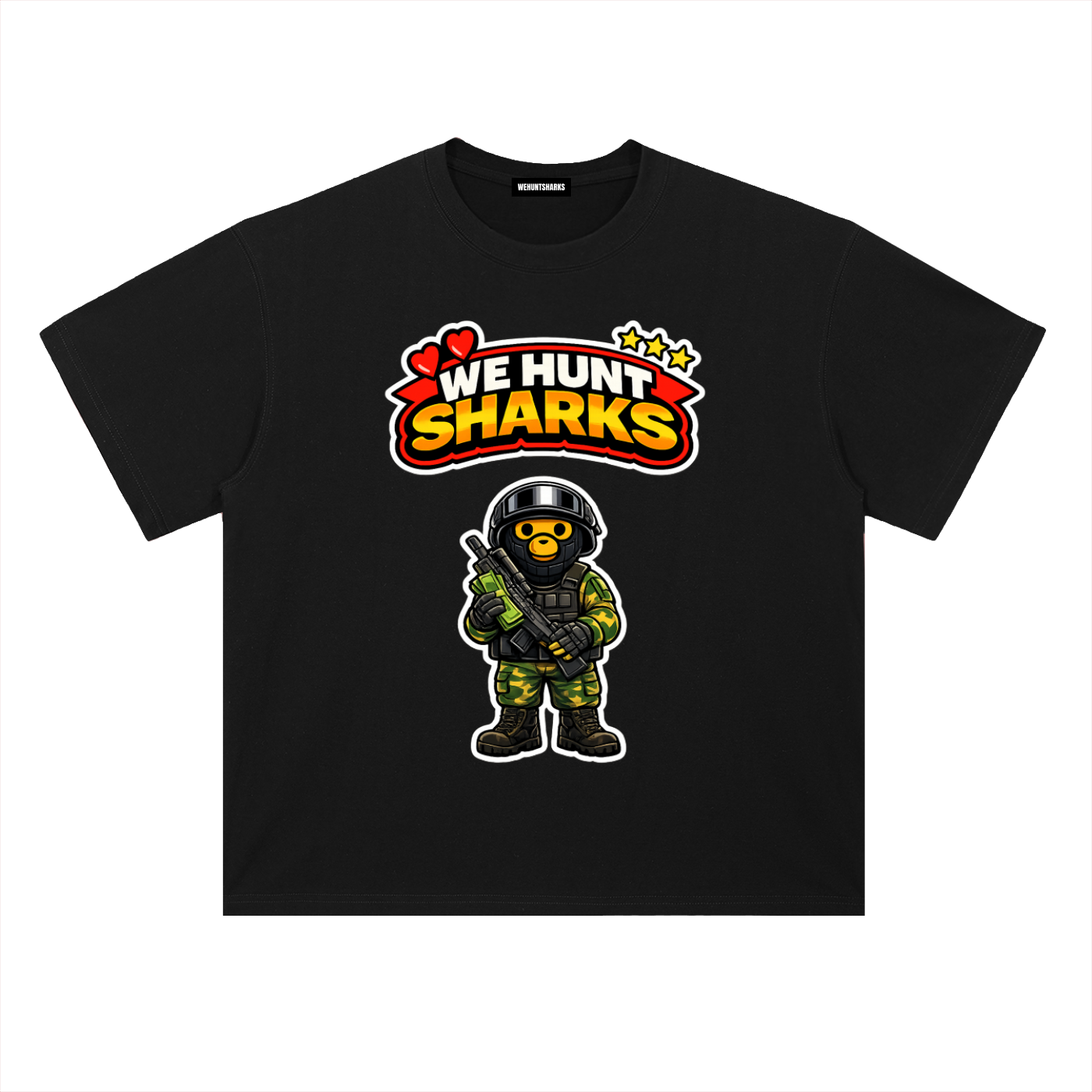 Standard Heavy Graphic Tee: Military Monkey