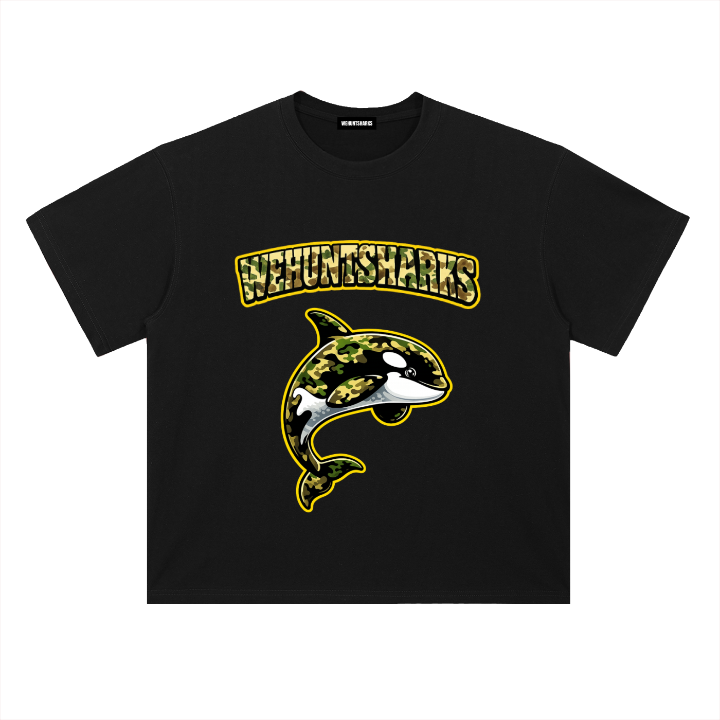 Standard Heavy Graphic Tee: Military Orca Mindset