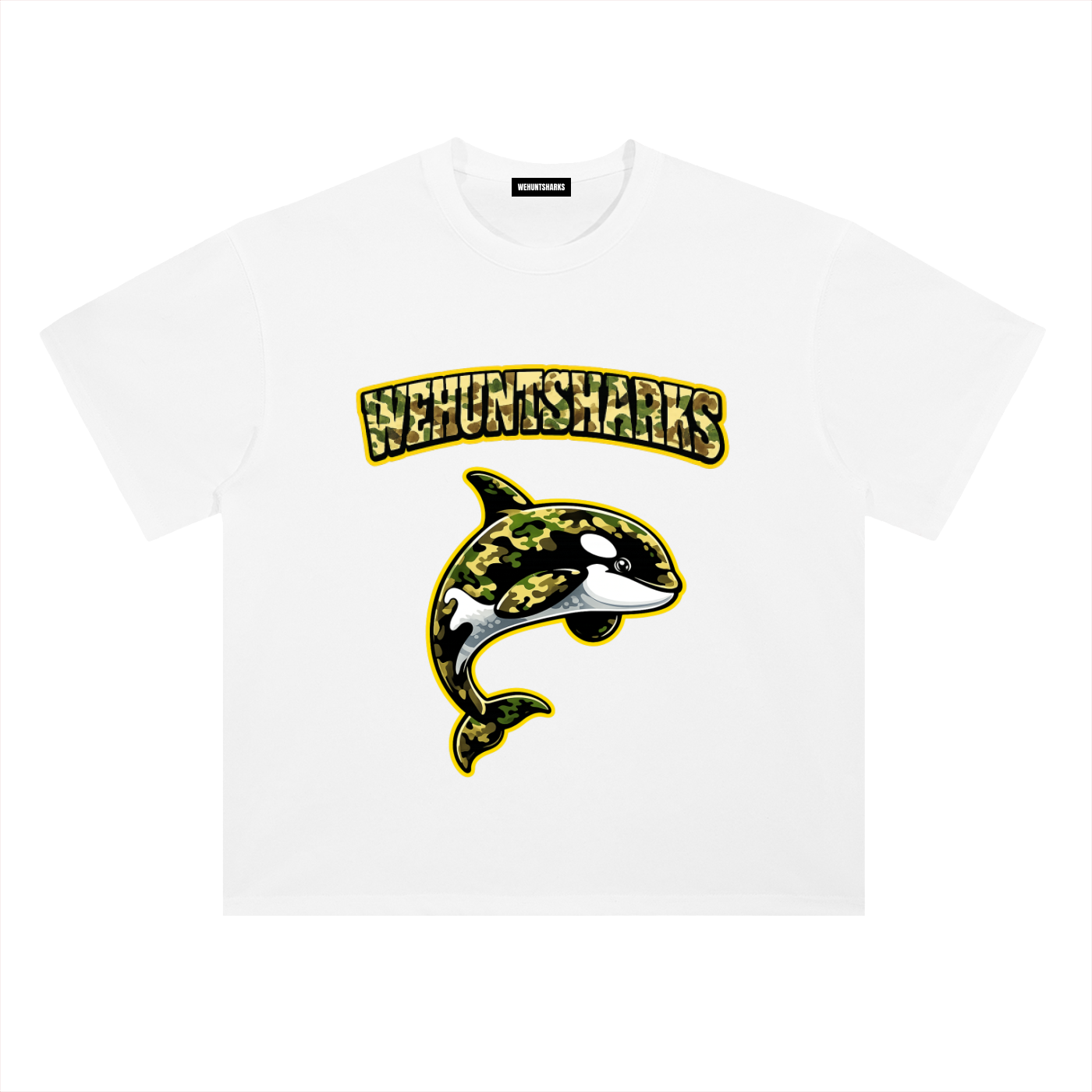 Standard Heavy Graphic Tee: Military Orca Mindset